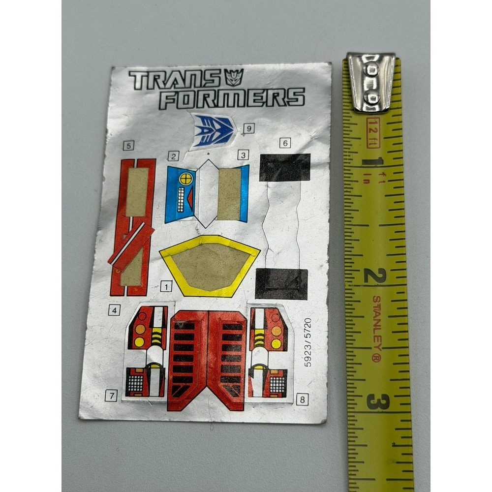 Vintage G1 Transformers Sticker Sheets Autobot Decepticon Foil Decals 5931 5923 - Picture 9 of 11